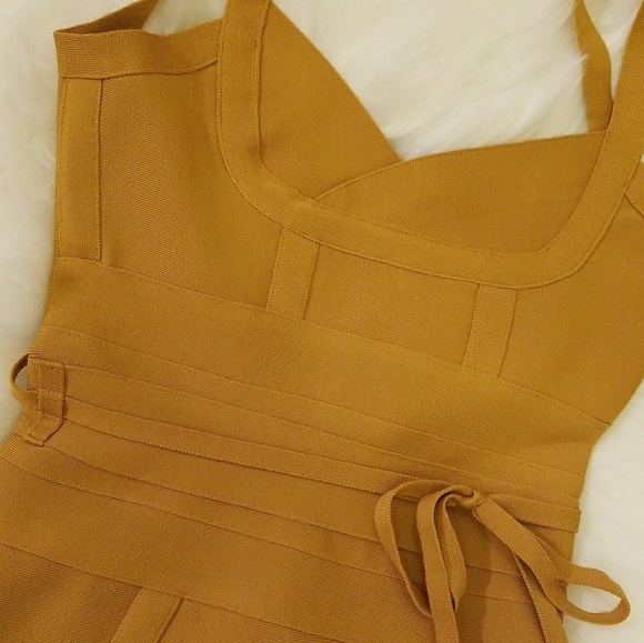 Stretchy Tie Waist Bandage Dress - Picture 8 of 8